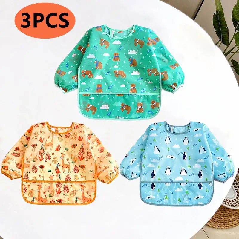 bavoir bebe manches longues lot motifs animaux