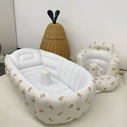 baignoire gonflette plastique bebe ours