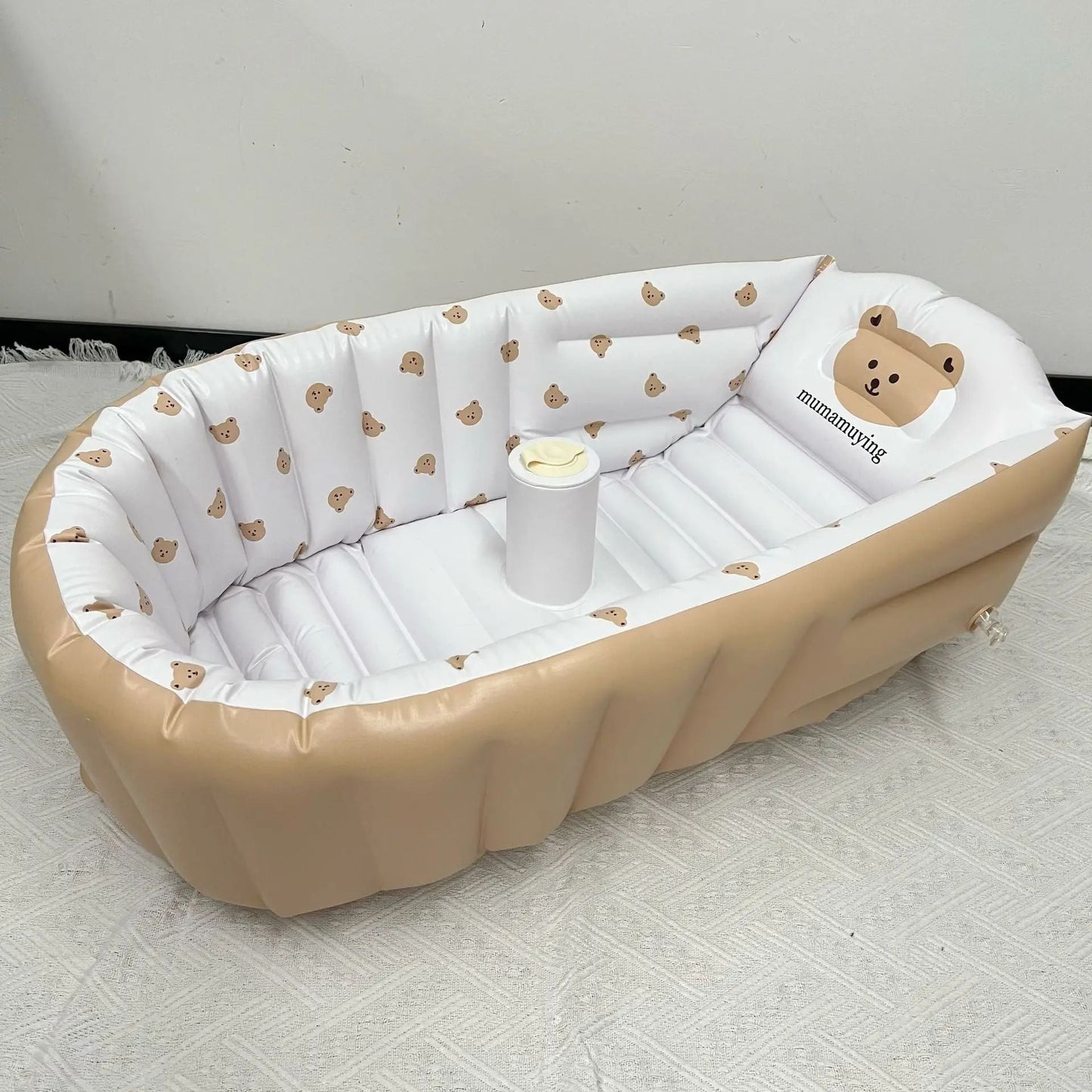 baignoire gonflette plastique bebe ourson