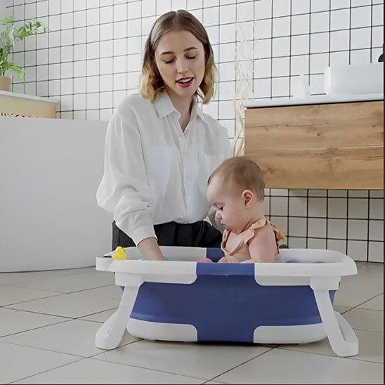 baingoire bebe pliable bleu maman
