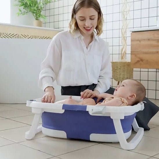 baingoire bebe pliable bleu maman