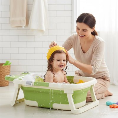 baignoire bebe pliable vert mere