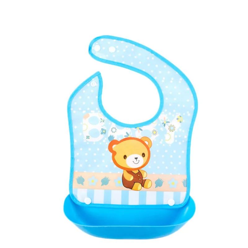 bavoir bebe bleu ours