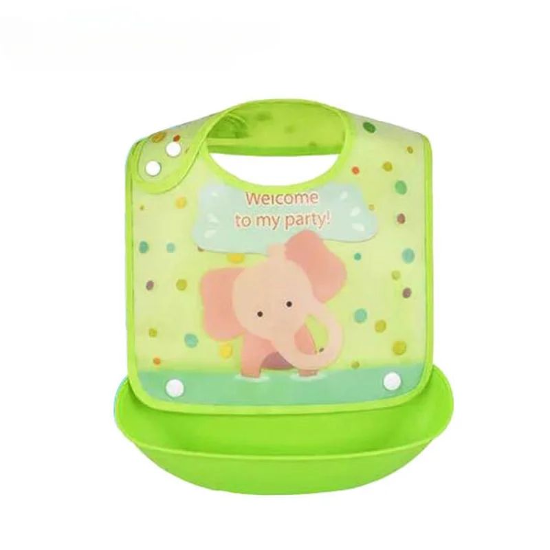 bavoir bebe vert  elephant