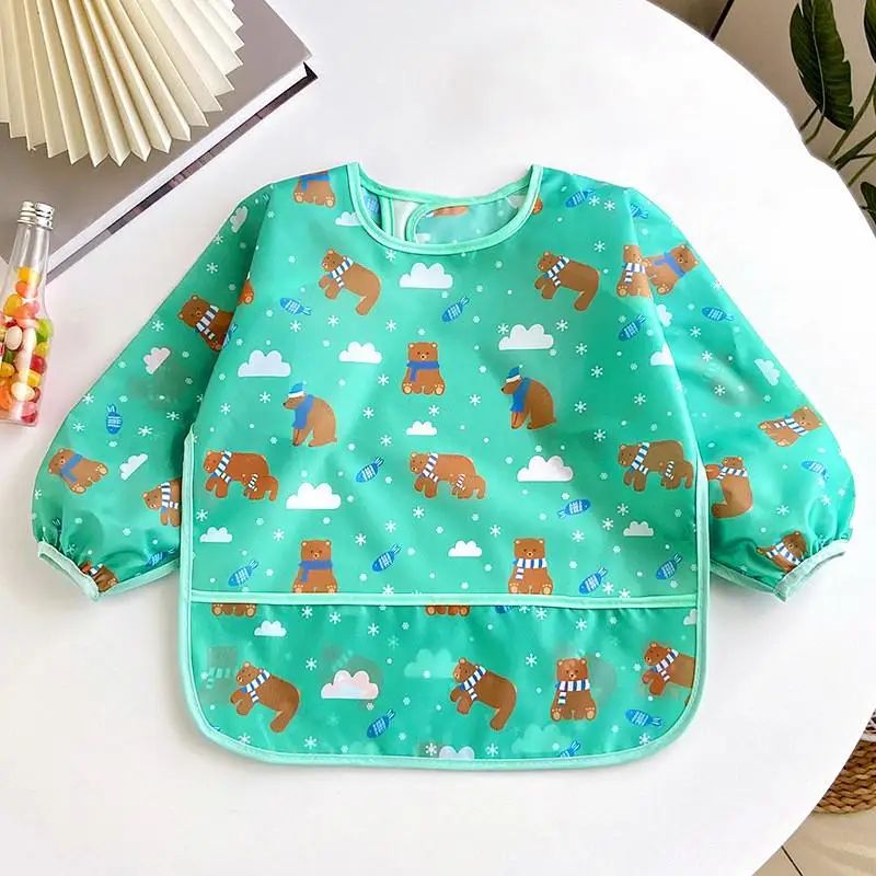 bavoir bebe ours vert