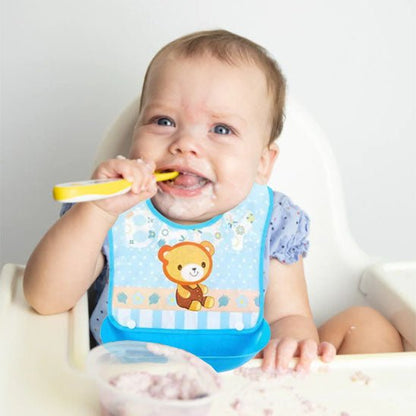 bavoir bebe silicone repas bebe chaise haute ours