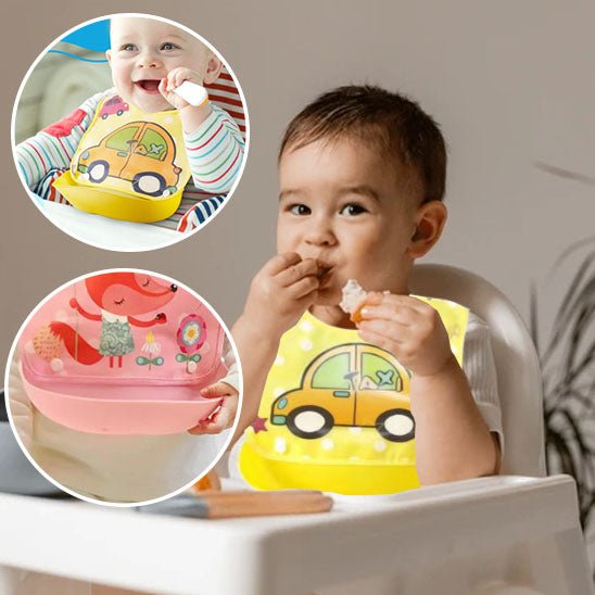bavoir bebe silicone repas enfant chaise haute