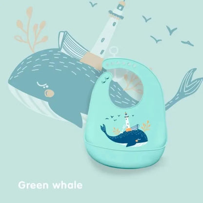 bavoir bebe baleine verte