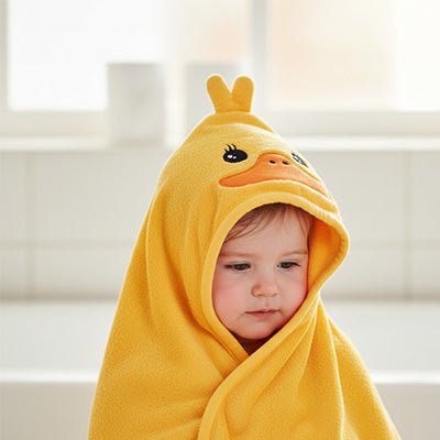 cape de bain bebe canard