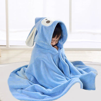 cape de bain bebe fauna bleu