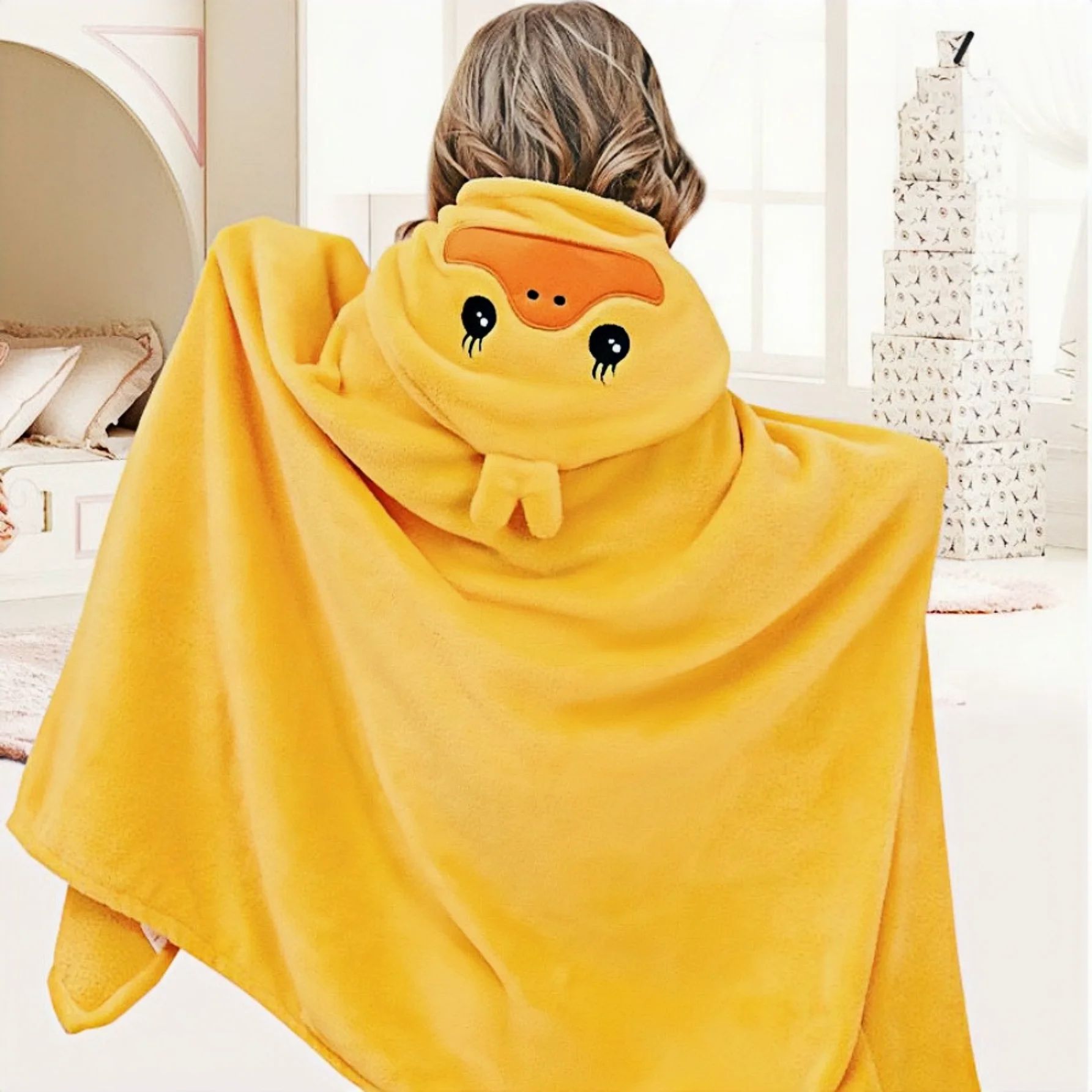 cape de bain bebe fauna canard jaune