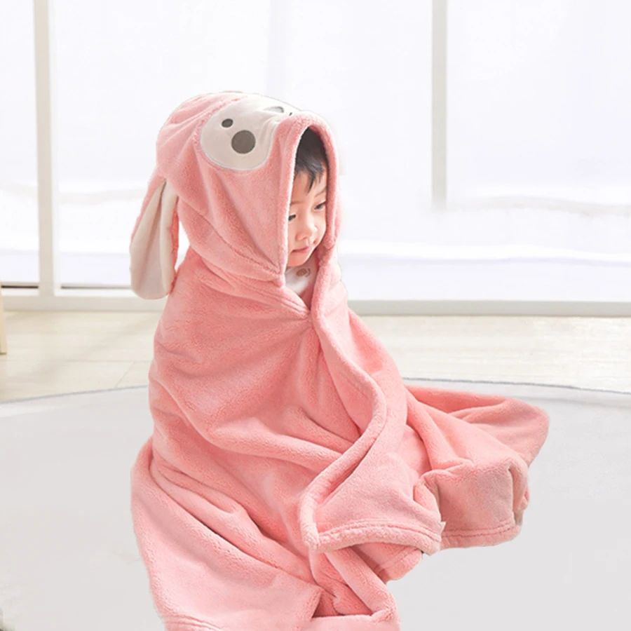 cape de bain bebe fauna rose 