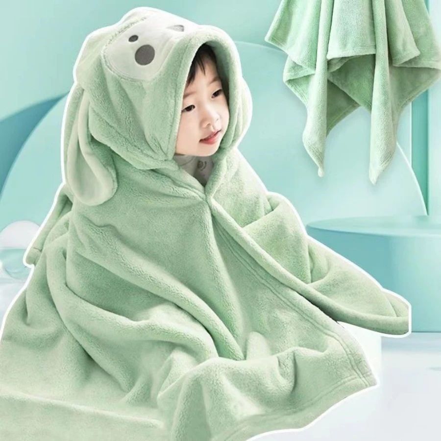 cape de bain bebe fauna vert