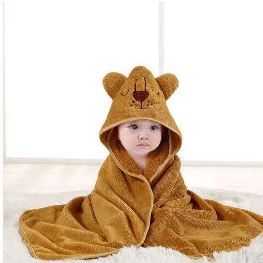 cape de bain bebe velours corail lion velour corail 
