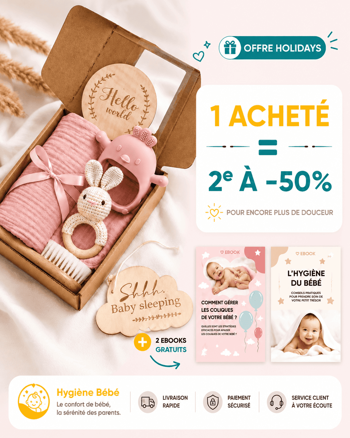 coffret cadeau bebe hygiene 