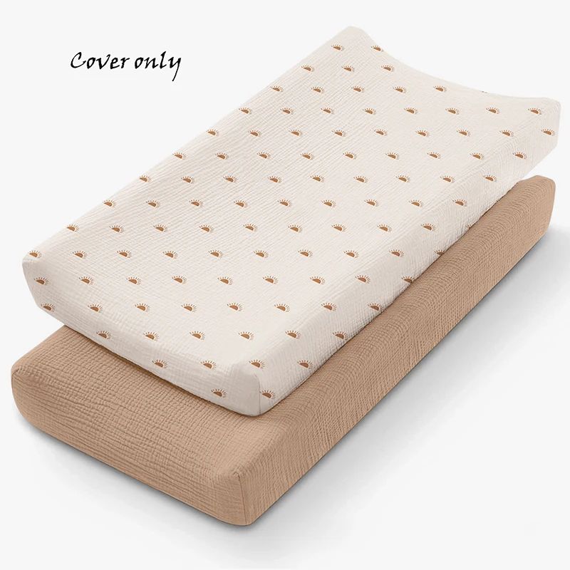 housse matelas a langer beigeo marron