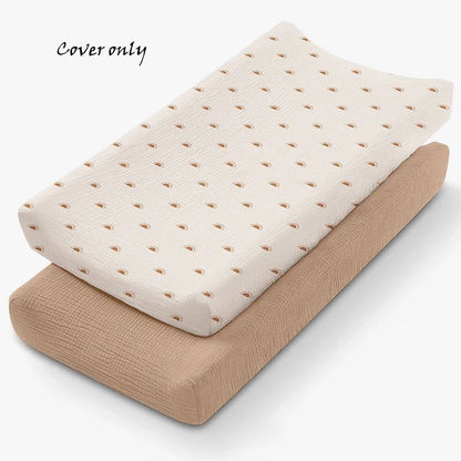housse matelas a langer beigeo marron