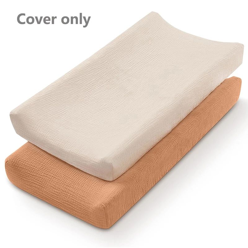 housse matelas a langer orange beige tico 