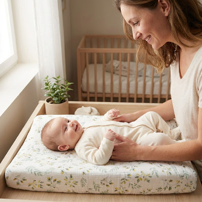 Housse matelas à langer | Flora
