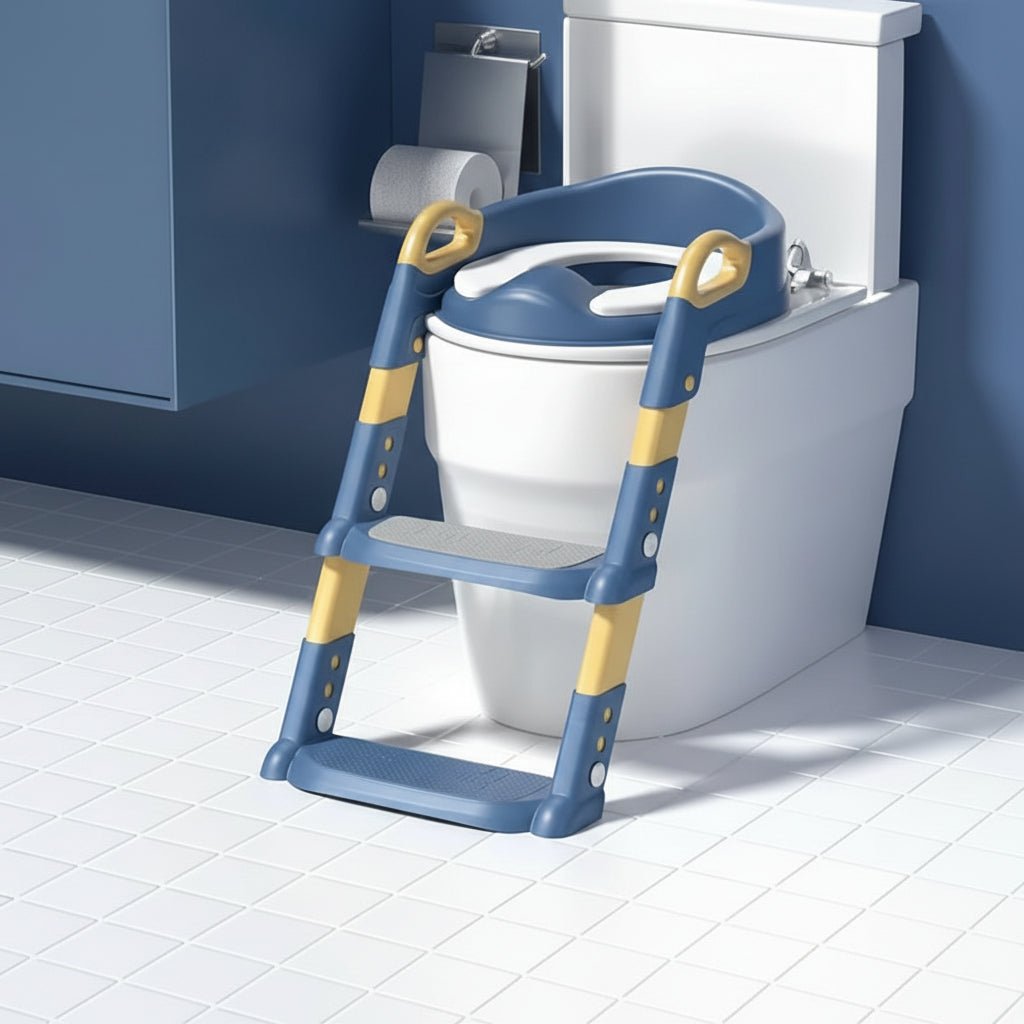 rehausseur toilette trone bleu jaune