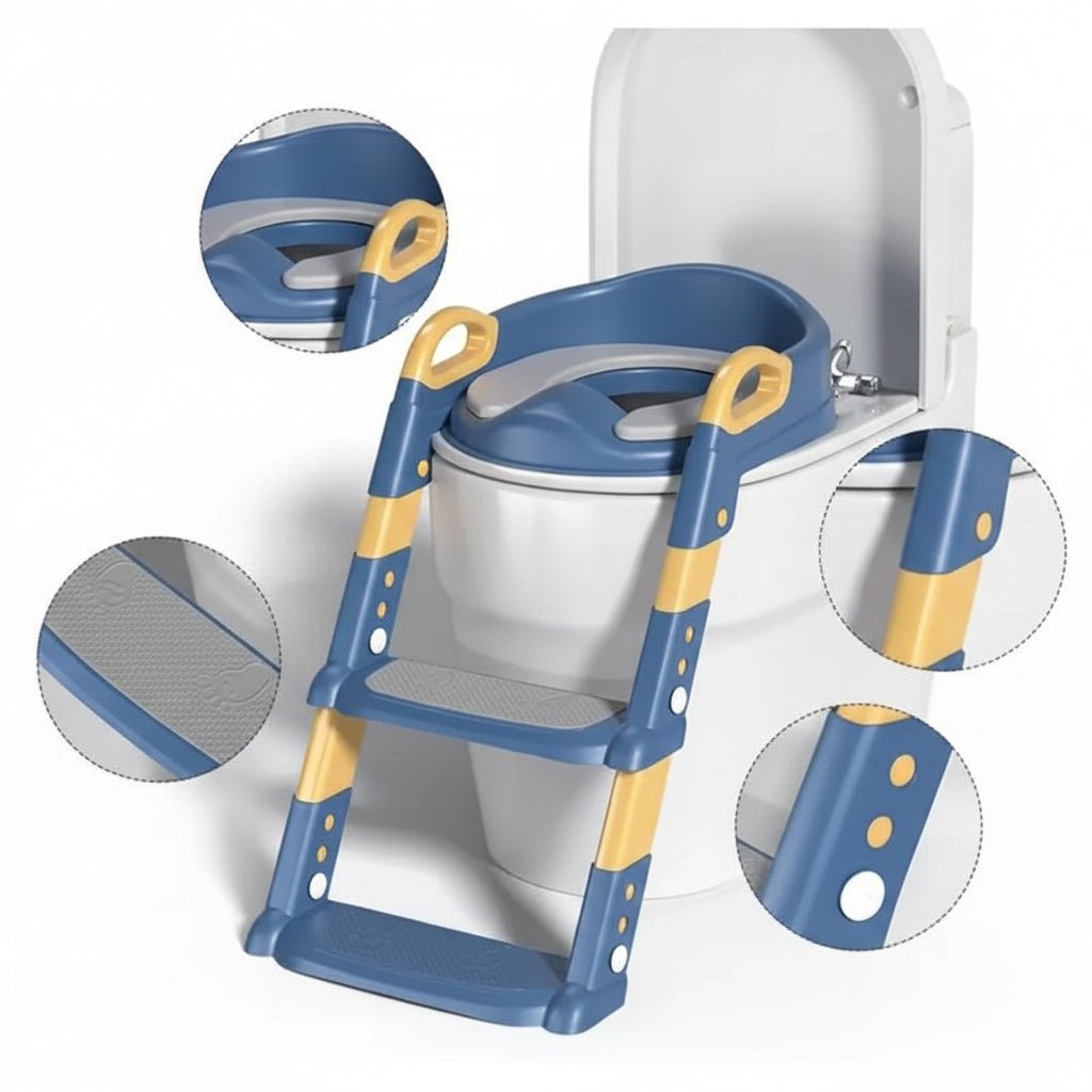 rehausseur toilette trone bleu
