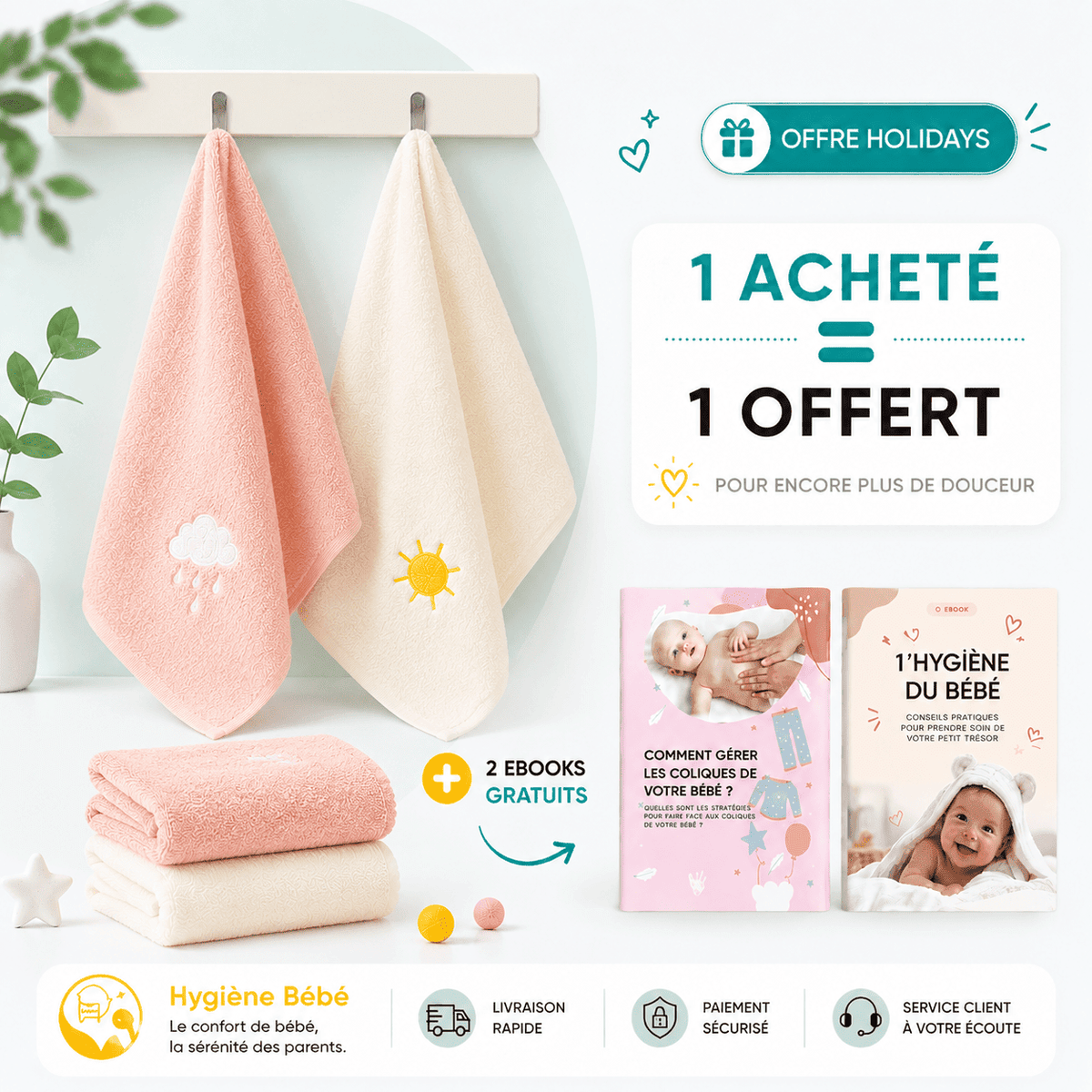 Serviette de bain bébé | Océane