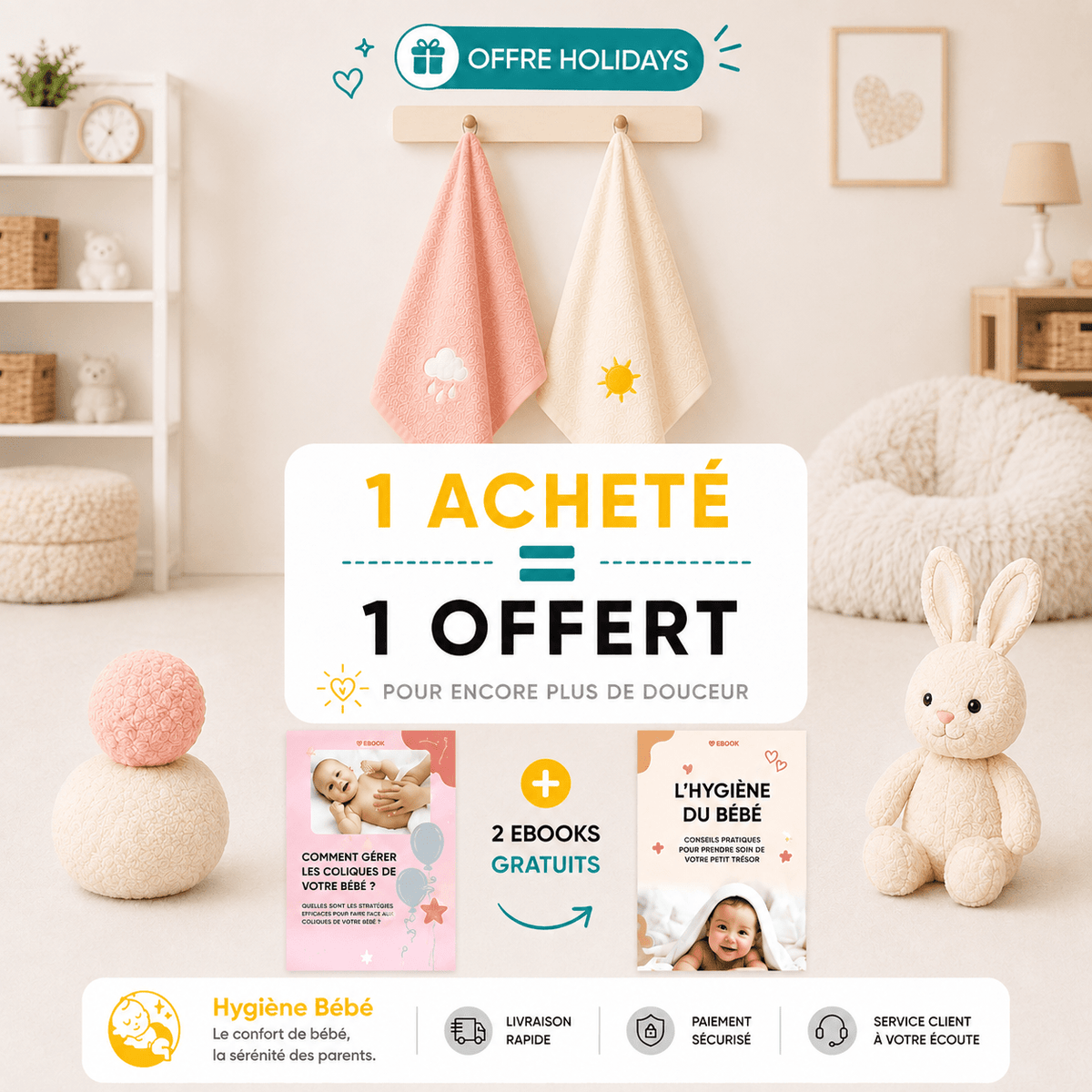 Serviette de bain bébé | Océane