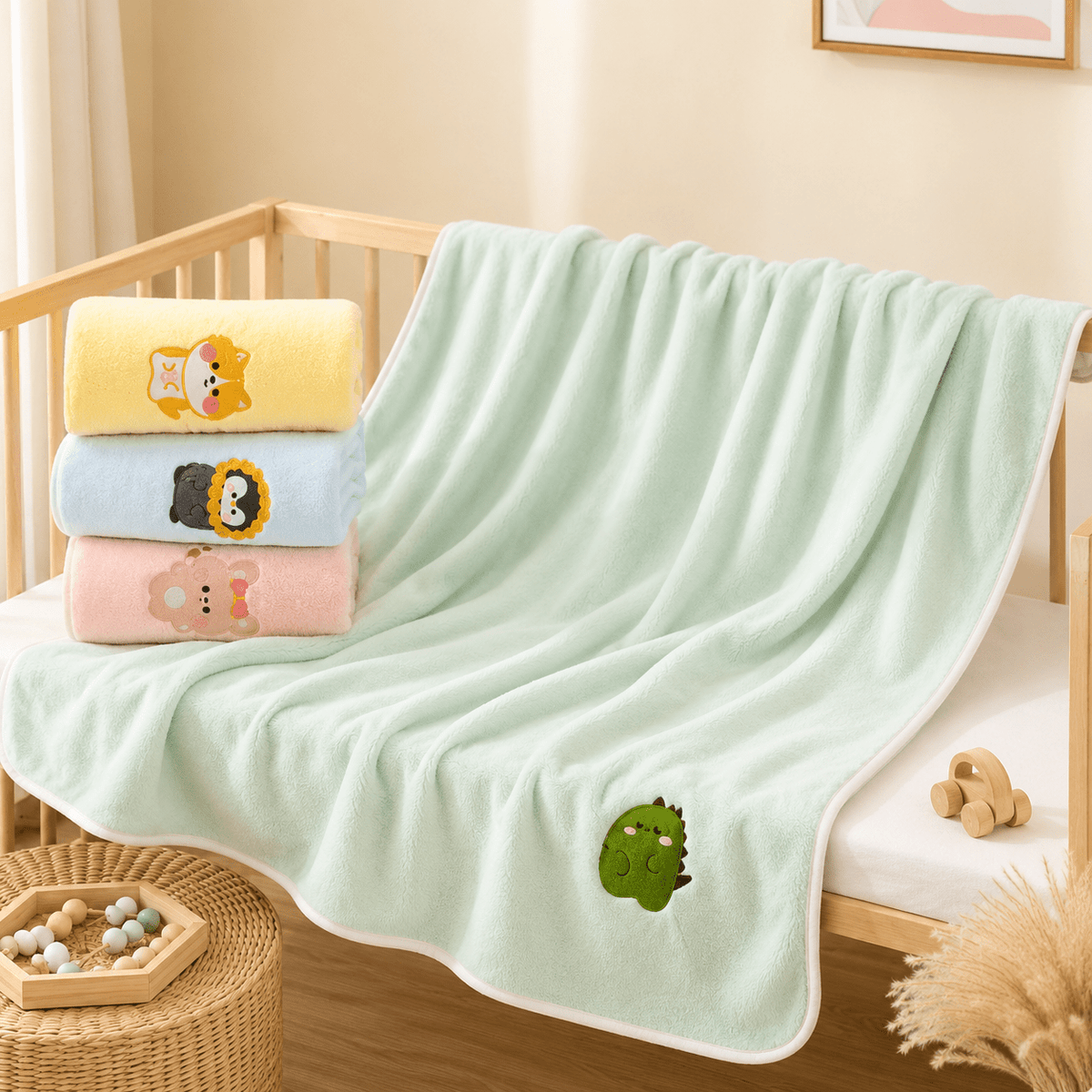 serviette de bain bebe motifs