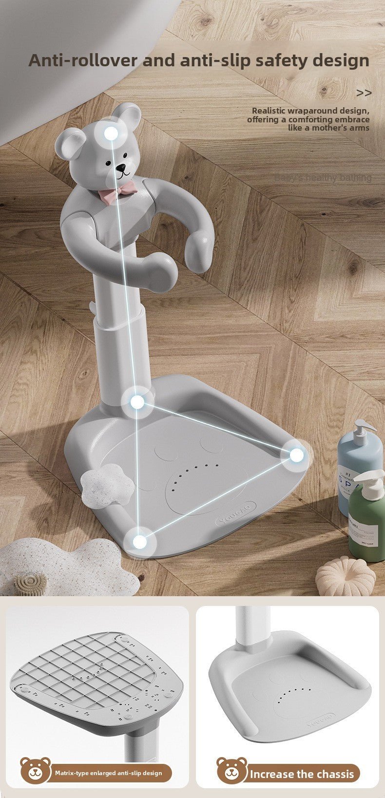 support de bain bebe ourso design