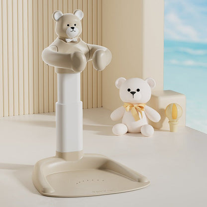 support de bain bebe ourson beige