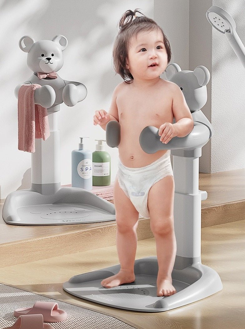 support de bain bebe ourson griso
