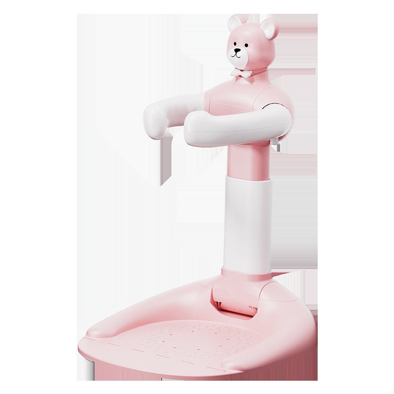 support de bain bebe ourson rose