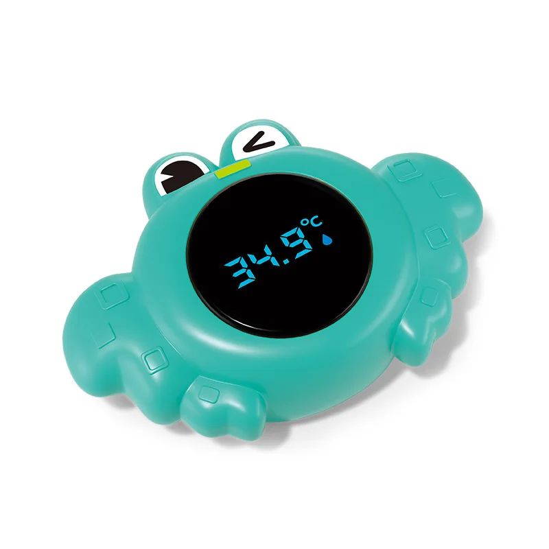 thermometre bain bebe design crabe  vert affichage