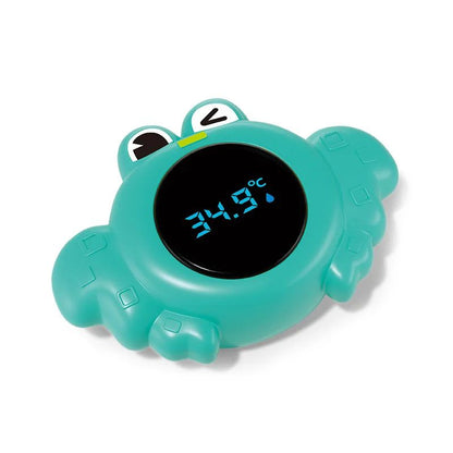 thermometre bain bebe design crabe  vert affichage