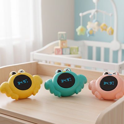 thermometre bain bebe lot produits couleurs affichage