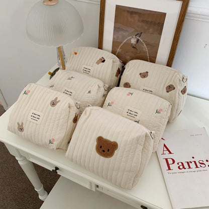 trousse de soin bebe ourson beige
